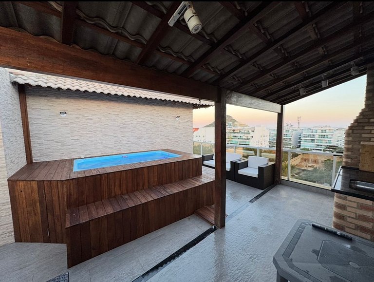 Cobertura duplex vista mar