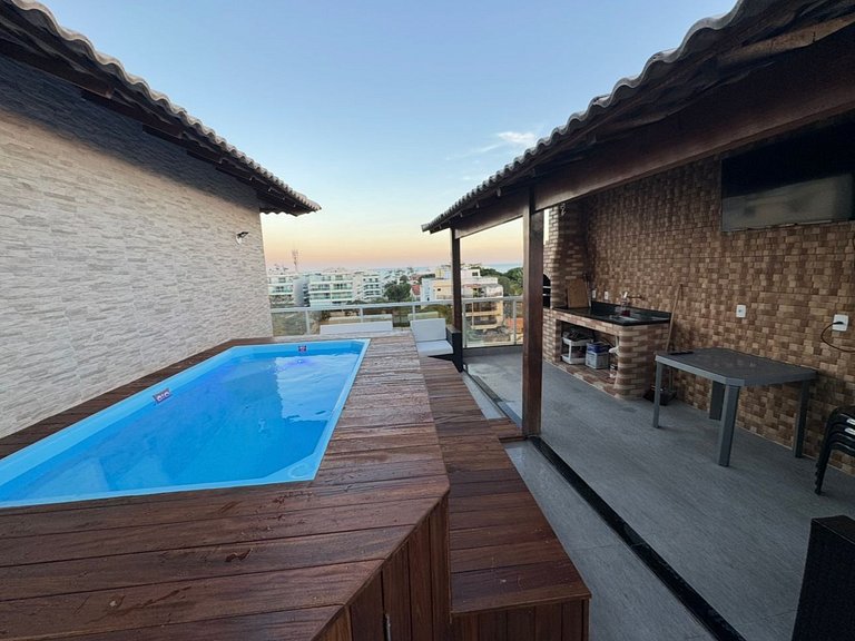Cobertura duplex vista mar